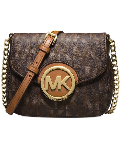 michael kors black purse with brown in the middle|Michael Kors small brown purse.